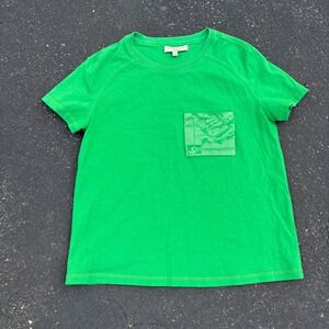 Kamilan Green T-Shirt Womens Medium Short Sleeve Crew Neck Pocket‎ Casual Top
